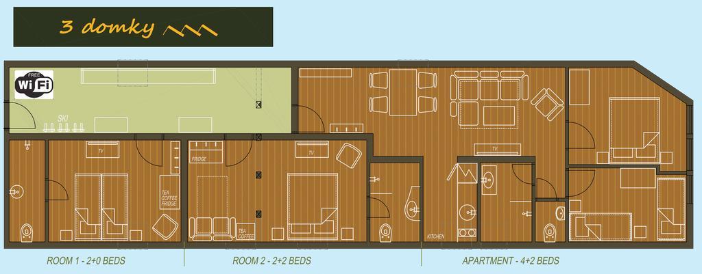 3 Domky Bed & Breakfast Демановска Долина Екстериор снимка